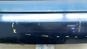The rear bumper, bare upper part, Audi Q7 16-26, blue, cracked, scratches, cracked mount