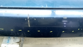 The rear bumper, bare upper part, Audi Q7 16-26, blue, cracked, scratches, cracked mount