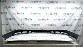 The rear bumper, bare upper part, Audi Q7 16-26, blue, cracked, scratches, cracked mount