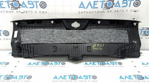 Black, scratched Hyundai Elantra trunk opening trim for 2021-23