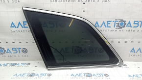 Rear left window, blind glass, Audi Q7 19-26, tinted, with chrome molding