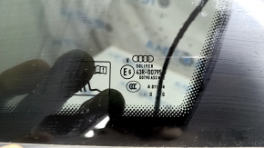 Rear right window with blind glass for Audi Q7 19-26 tinted, with chrome molding