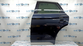 Rear left door assembly for an Audi Q5 80A 18-24 keyless, tinted, blue LX5R, dent, bump, scratches on the trim