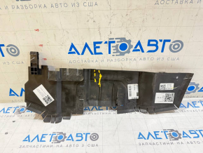 The left radiator deflector on a Jeep Compass 17-21 2.4 is torn.