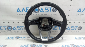 Audi Q7 20-24 black leather steering wheel