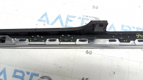Left upper side center console trim for Audi Q7 20-26, dark wood (gray-brown oak), broken fasteners