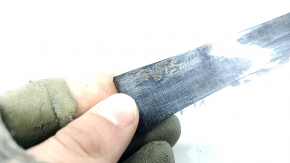 Upper side center console trim for Audi Q7 20-26 in dark wood (gray-brown oak), broken mount, needs dry cleaning