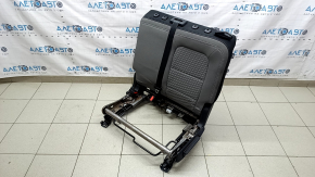 Rear seat, 2nd row, left, Ford Escape MK4 20-22, without airbag, leather, beige with black, perforation, with armrest and belt, scratches, cracked lining, needs cleaning