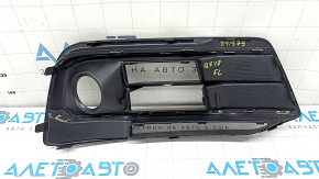 Left front bumper grille for Audi Q5 80A 18-20 with chrome trim, scratched, under radar