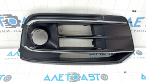Right front bumper grille for Audi Q5 80A 18-20 with radar and chrome, scratched