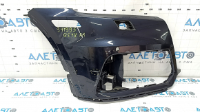 Front bare bumper, right side, Audi Q5 80A 18-20 blue, for parking sensors, for headlight washers, without plug, sand, scuffed, scratches