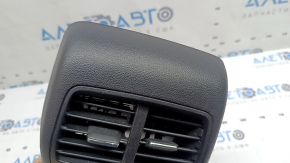 Rear center console trim for Ford Escape MK4 20-26, black, without cigarette lighter, scratches