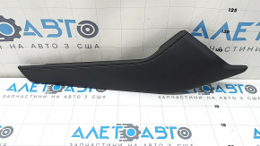 Audi Q5 80A 18-24 center console trim, upper right side, black leather with black stitching