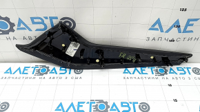 Audi Q5 80A 18-24 center console trim, upper right side, black leather with black stitching