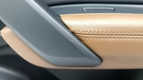 Front right door panel for Audi Q5 80A 18-20 black, brown leather armrest, black leather insert, Bang & Olufsen, with handle and trim, dents, scratches