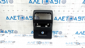 Audi Q5 80A 18-24 rear center console trim, black with lower trim, worn