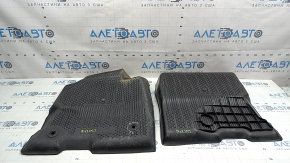 Set of black floor mats for the Ford Escape MK4 20-26 rubber