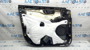 Front right door panel for Ford Escape MK4 20-22, type 2, black, black leather armrest, gray molding, with chrome handle, scratches