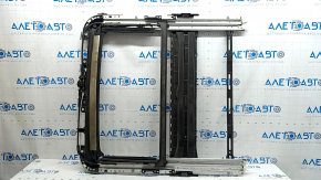 The hatch mechanism of the Toyota Highlander 14-19 frame is covered in soot, the plastic is melted.