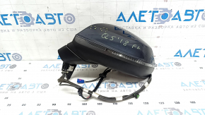 Left side mirror assembly for Audi Q5 80A 18-24V 15+4 pins, turn signal, auto-dimming, heated, BSM, camera, aluminum, bumpers