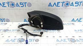 Left side mirror assembly for Audi Q5 80A 18-24V 15+4 pins, turn signal, auto-dimming, heated, BSM, camera, aluminum, bumpers