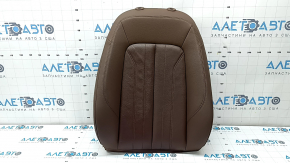 Audi Q5 80A 18-20 passenger seat back upholstery, brown leather, Standard, heated