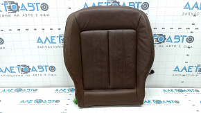 Audi Q5 80A 18-20 passenger seat cushion upholstery, brown leather, Standard, heated, dented