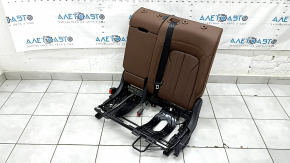 Backrest of the rear row of seats 2nd row left Audi Q5 80A 18-20 brown leather, Standard, with a black belt and armrest, heated, mechanical