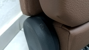Backrest of the rear row of seats 2nd row left Audi Q5 80A 18-20 brown leather, Standard, with a black belt and armrest, heated, mechanical
