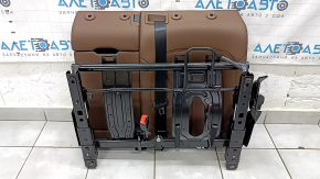 Backrest of the rear row of seats 2nd row left Audi Q5 80A 18-20 brown leather, Standard, with a black belt and armrest, heated, mechanical