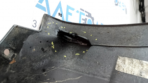 Front bumper, bare, Ford Fusion mk5 19-20, without parking sensors and tow hook, graphite, dented, scratches, non-standard holes, crack, tear, broken mount