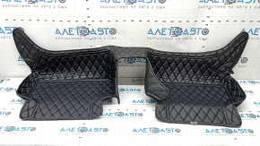 Set of black rubber floor mats for the Audi Q5 80A 18-25