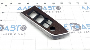 Front left window lift control trim for Toyota Sienna 21-26, brown, scratches
