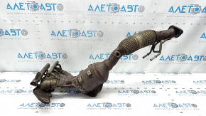Rusty exhaust manifold with catalytic converter for Ford Fusion mk5 17-20 hybrid