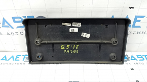 Audi Q5 80A 18-20 front bumper license plate, gray, non-factory holes