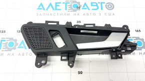Audi Q5 80A 18-24 chrome inner rear right door handle with black trim and tweeter mesh, with backlight