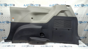 Right arch trim for Toyota Sienna 21-26, without a curtain for a 120V socket, dark gray with light gray, with cup holders, non-factory holes, with overlays, scratches, scuffed