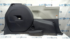 Left arch trim for Toyota Sienna 21-26, without spare tire cover, dark gray with light gray, with cup holders, with overlays, scratches, worn