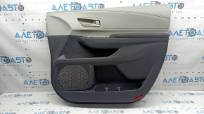 Door trim panel, front right, Toyota Sienna 21-26, dark gray with gray, armrest, dark gray leather, with handle, worn, tear