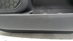 Door trim panel, front right, Toyota Sienna 21-26, dark gray with gray, armrest, dark gray leather, with handle, worn, tear