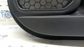 Door trim panel, front right, Toyota Sienna 21-26, dark gray with gray, armrest, dark gray leather, with handle, worn, tear