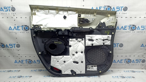 Door trim panel, front right, Toyota Sienna 21-26, dark gray with gray, armrest, dark gray leather, with handle, worn, tear