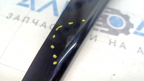 Left rear bumper cover for Toyota Sienna 21-26, gloss black, scratches, broken mount