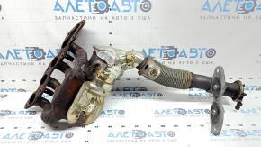 Exhaust manifold with catalytic converter for Ford Escape MK4 2020-22 hybrid, with bracket, rusty