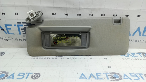 Left visor for Toyota Sienna 21-26, gray, with backlight, without hook, dry-cleanable