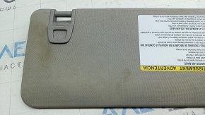 Left visor for Toyota Sienna 21-26, gray, with backlight, without hook, dry-cleanable