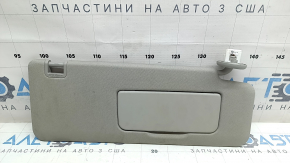 Right visor for Toyota Sienna 21-26, gray, with backlight, without hook, dry-cleanable