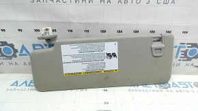 Right visor for Toyota Sienna 21-26, gray, with backlight, without hook, dry-cleanable