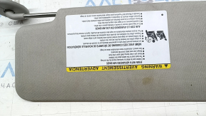 Right visor for Toyota Sienna 21-26, gray, with backlight, without hook, dry-cleanable