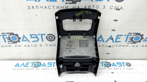 Rear center console trim for Ford Fusion mk5 17-20, black, under the air vents and cigarette lighter, scratches, broken fasteners